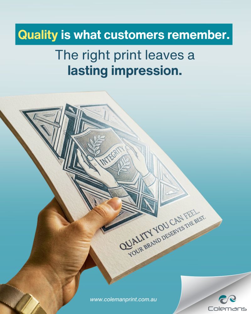 High Quality Print Reflects A High Quality Brand